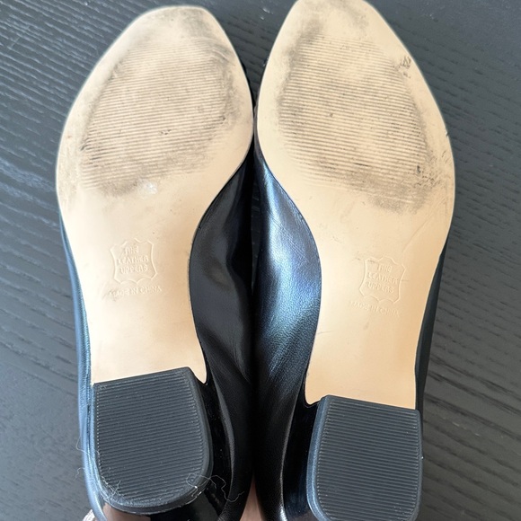 Ros Hommerson Black Leather Heels with Silver Bow Detail 9W - Picture 9 of 11